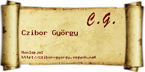 Czibor György névjegykártya
