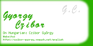 gyorgy czibor business card